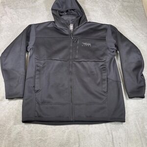 Men's Black Softshell Hooded Jacket
